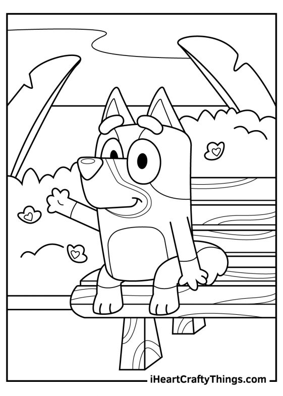 Bluey Coloring Page Printable Porn Sex Picture