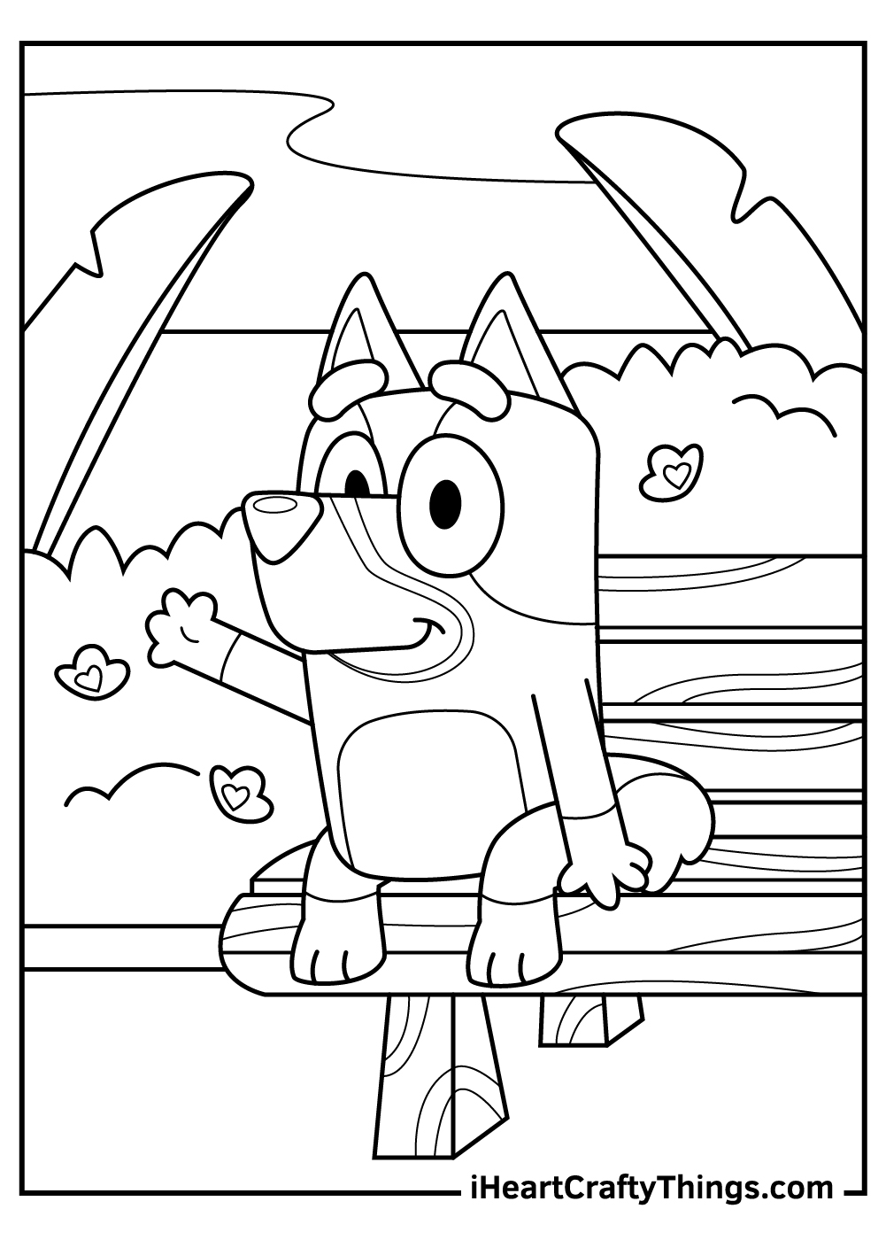 bluey coloring pages family