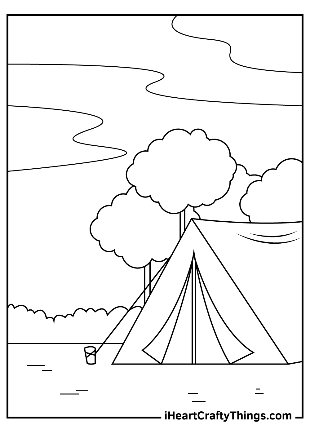 free camping coloring pages