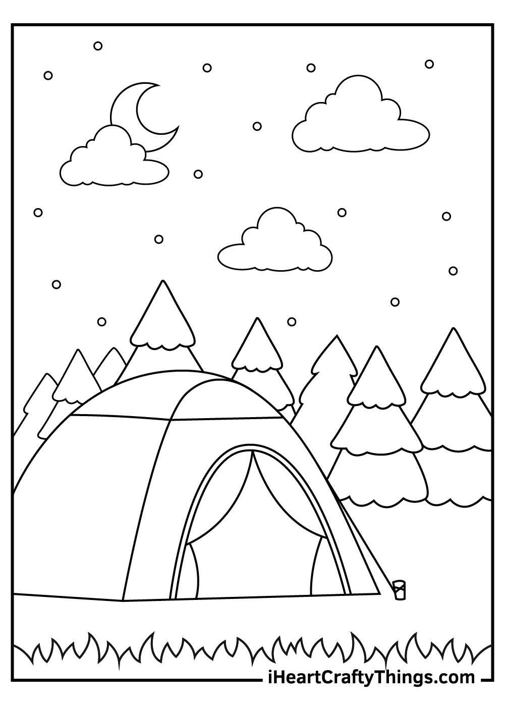 free camping coloring pages