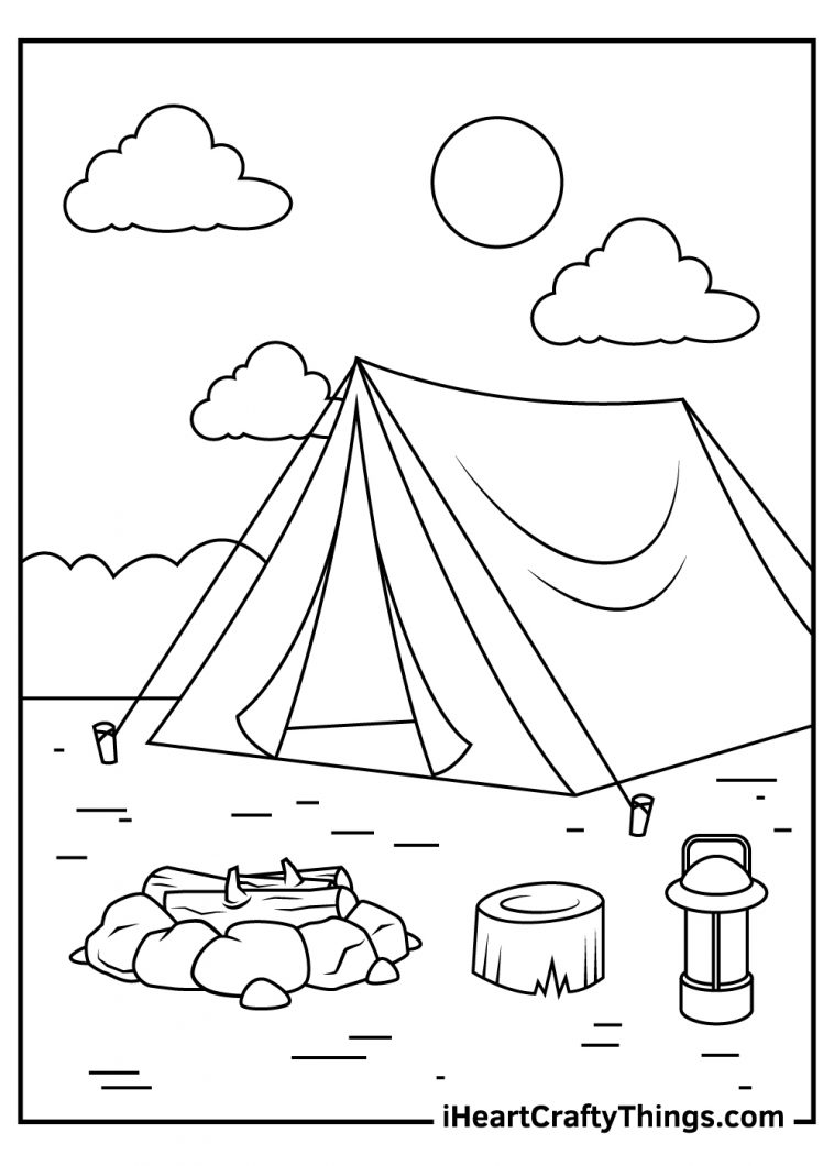 25 Camping Coloring Pages 100 Free Printables 