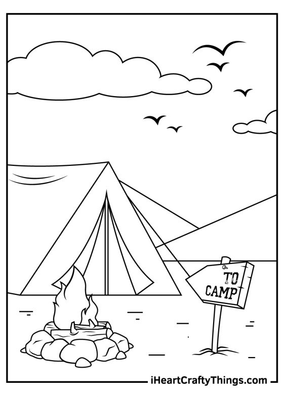 25 Camping Coloring Pages (100% Free Printables)