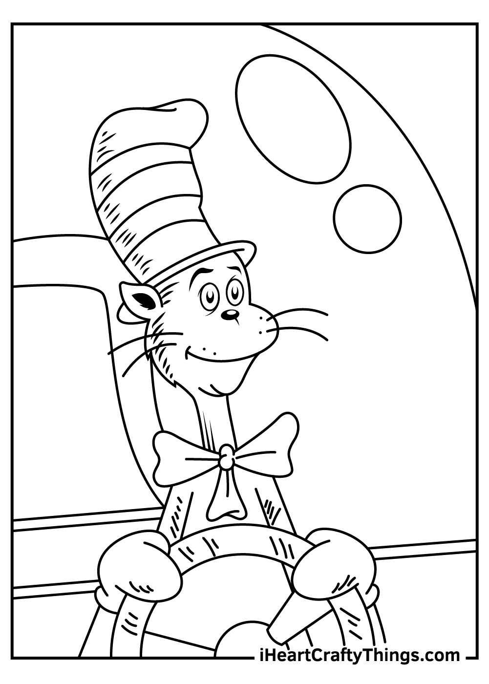 cat in the hat coloring pages for preschool