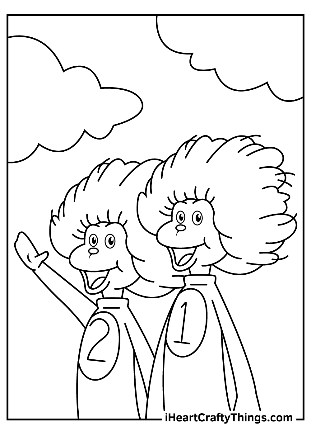 dr seuss cat in the hat coloring pages