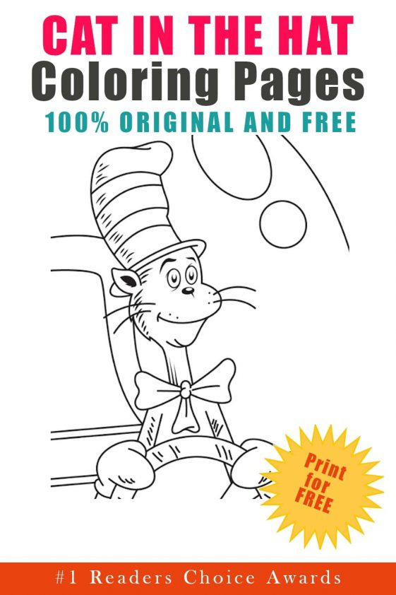 Cat In The Hat Coloring Pages (100 Free Printables)