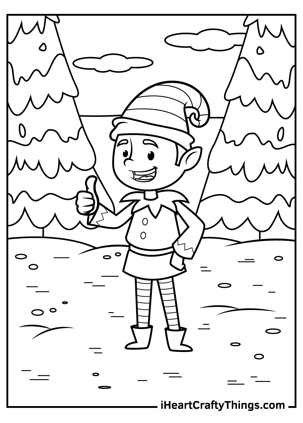 Christmas Elves Coloring Pages (Updated 2021)