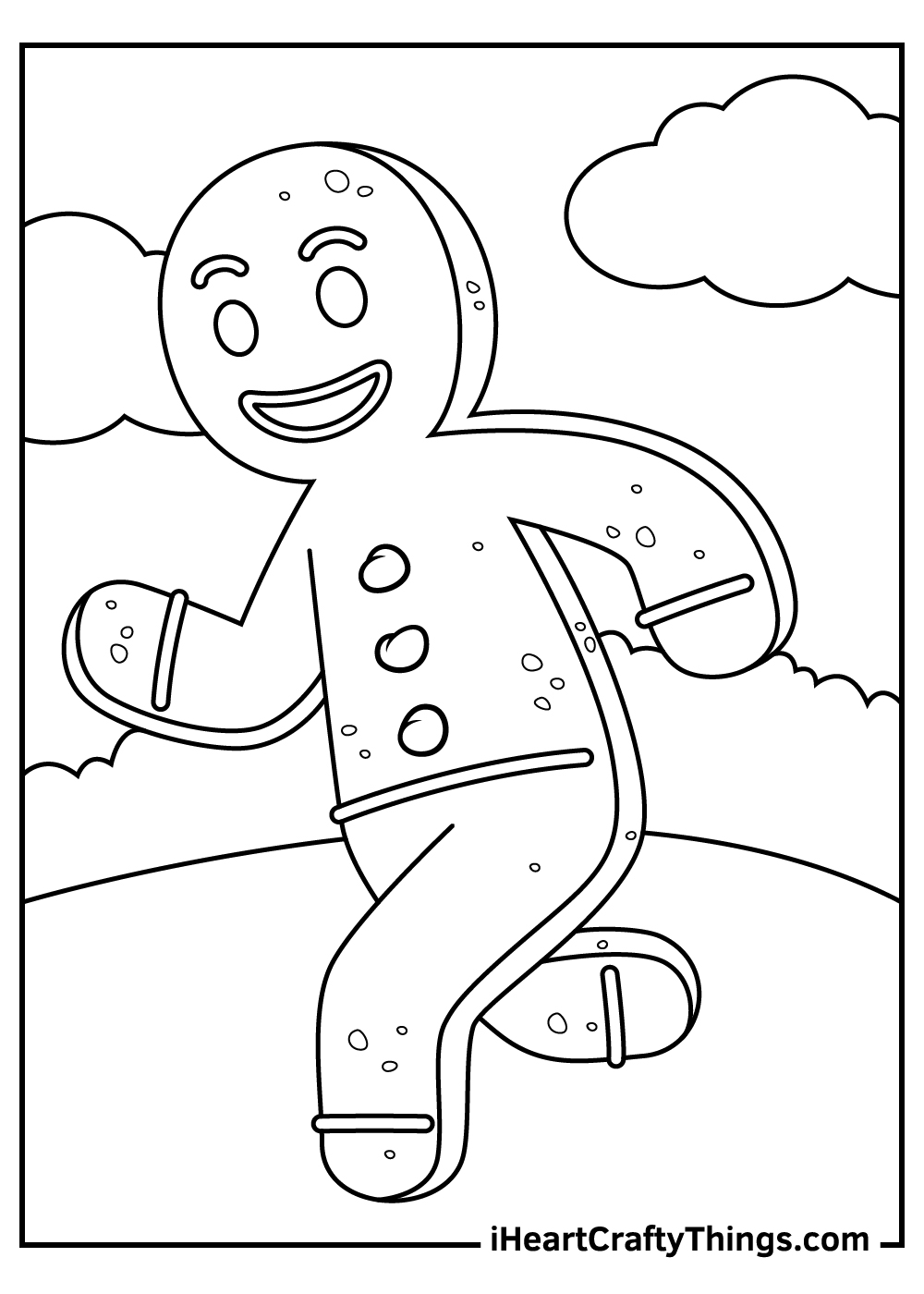 gingerbread boy coloring page