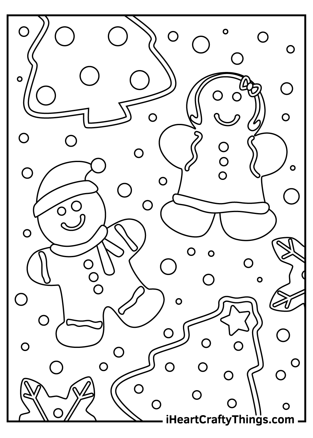 Christmas Gingerbread Coloring Pages (Updated 2021)