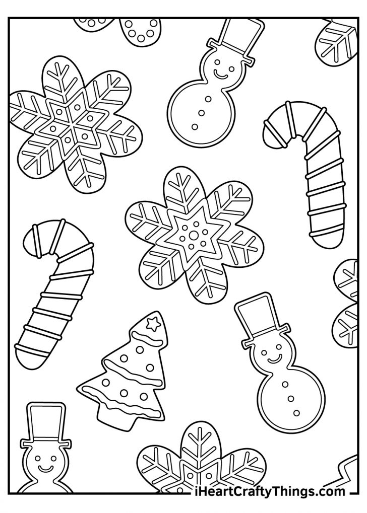 Christmas Gingerbread Coloring Pages (100% Free Printables)