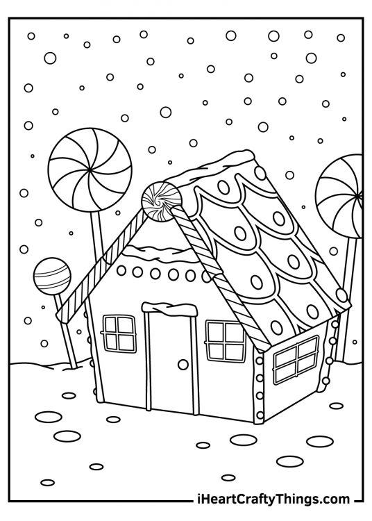 Christmas Gingerbread Coloring Pages (100% Free Printables)