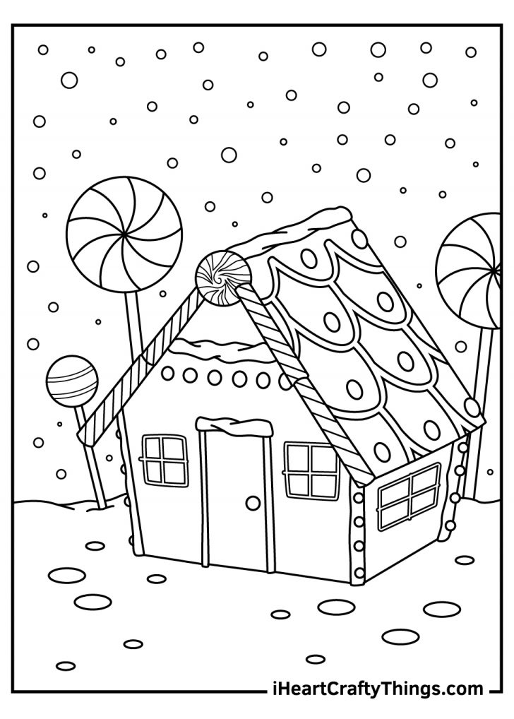 Christmas Gingerbread Coloring Pages (100% Free Printables)