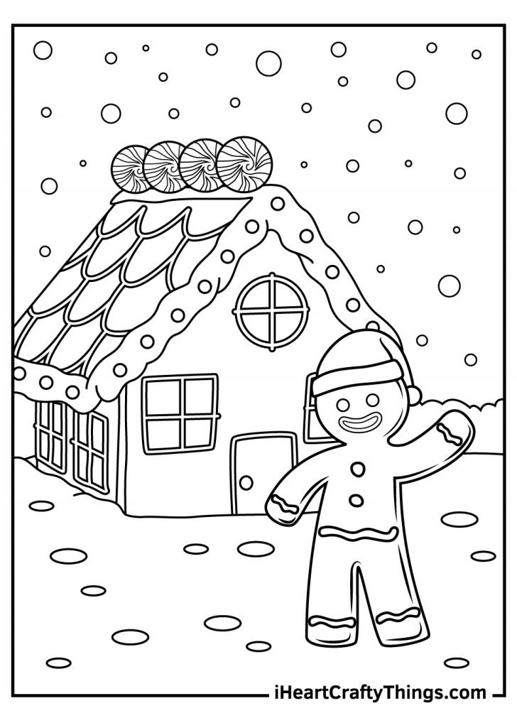 Christmas Gingerbread Coloring Pages 100 Free Printables 
