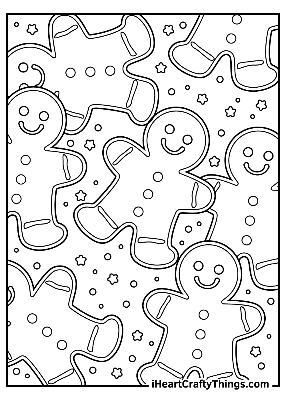 easy christmas gingerbread coloring pages 