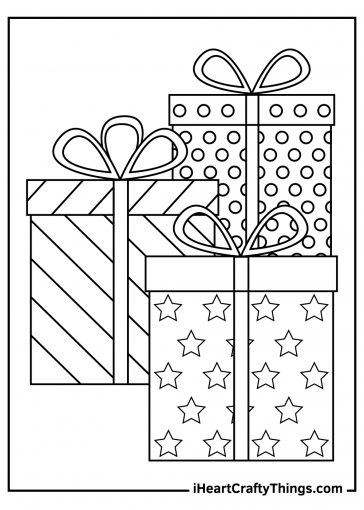 Christmas Present Coloring Pages (100% Free Printables)