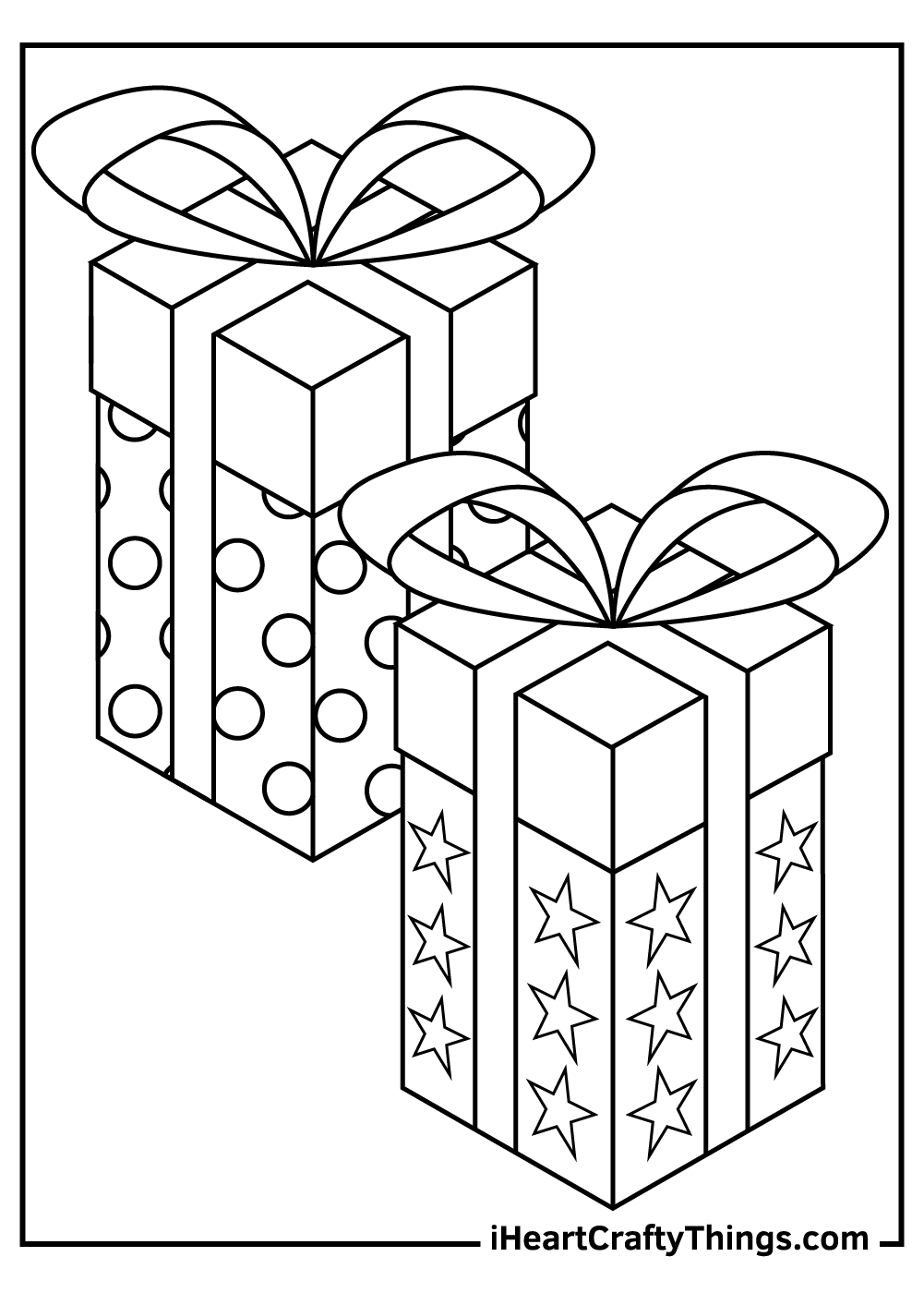 Gift Box Coloring Page for Kids