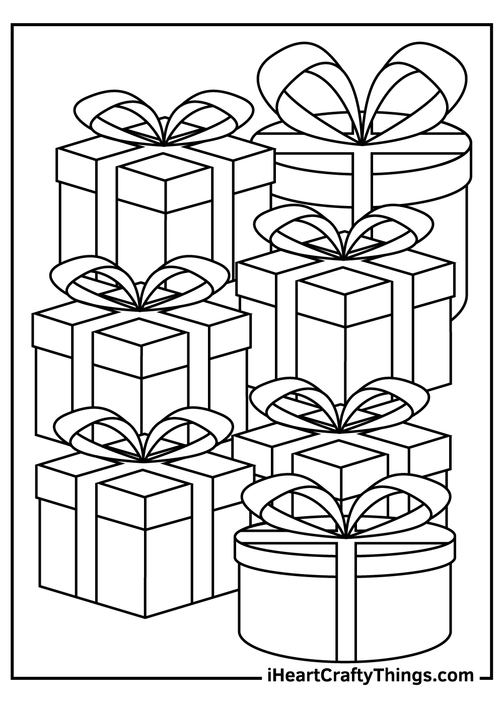 christmas present coloring pages for adults