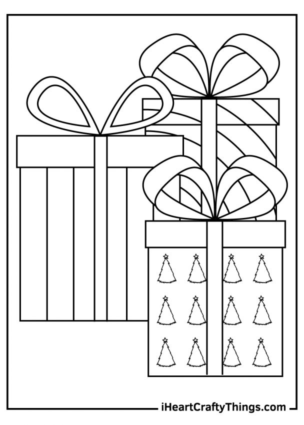 Christmas Present Coloring Pages (100% Free Printables)