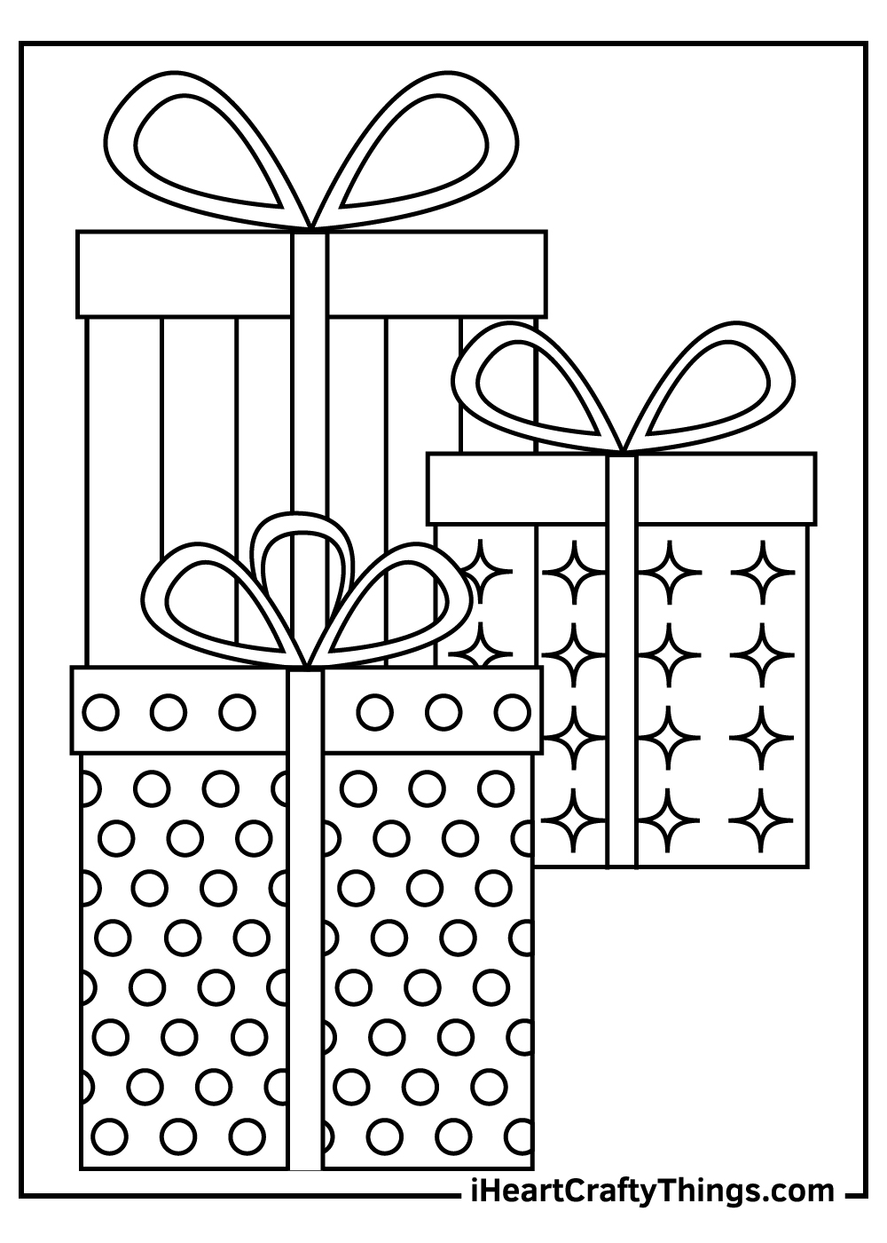 free printable christmas present coloring pages