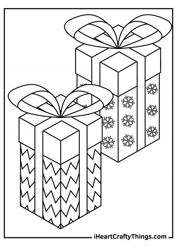 Christmas Present Coloring Pages (100% Free Printables)