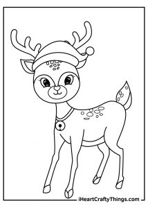 50 Christmas Reindeer Coloring Pages (100% Free Printables)