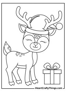 50 Christmas Reindeer Coloring Pages (100% Free Printables)