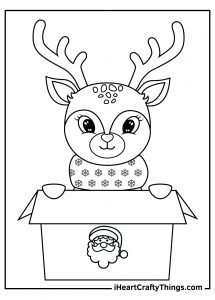 Christmas Reindeers Coloring Pages (100% Free Printables)