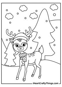 50 Christmas Reindeer Coloring Pages (100% Free Printables)