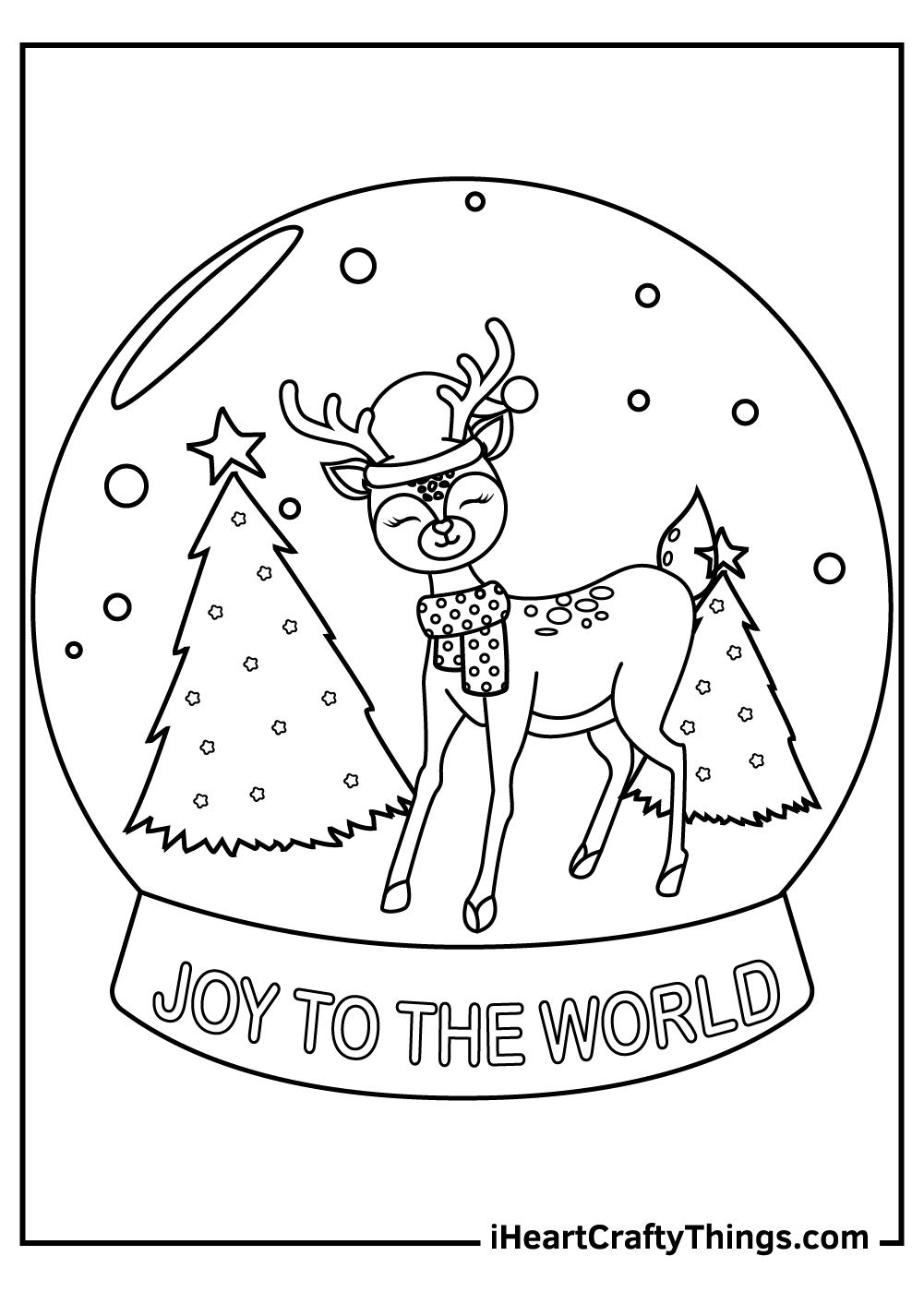 christmas reindeers coloring pages black and white