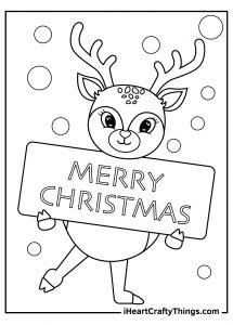 50 Christmas Reindeer Coloring Pages (100% Free Printables)