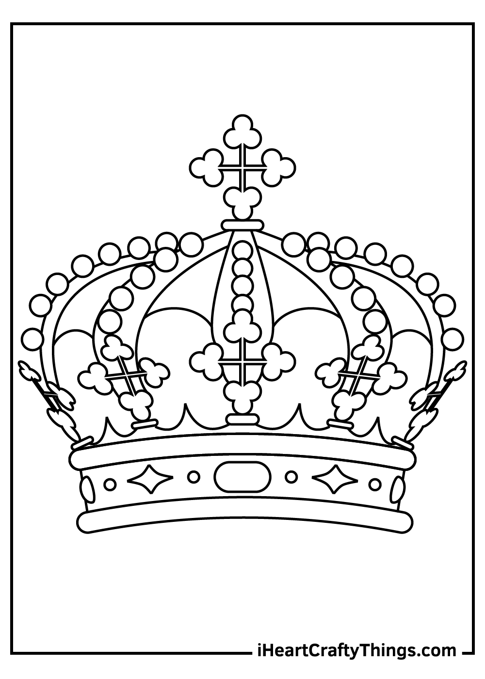 Coloring Pages Of Crowns   Crown 01 