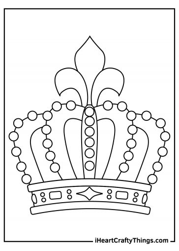 Crown Coloring Pages (100% Free Printables)