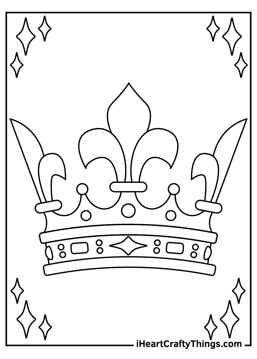 princess crown coloring page