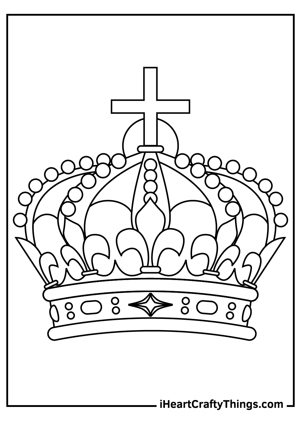 royal crown coloring pages