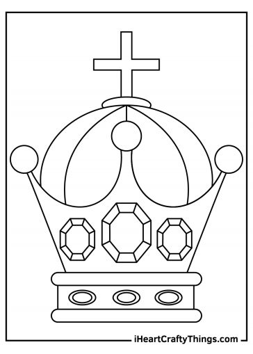 Crown Coloring Pages (100% Free Printables)