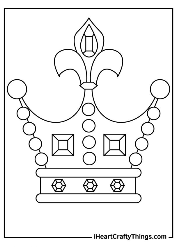 15 Crown Coloring Pages (100% Free Printables)