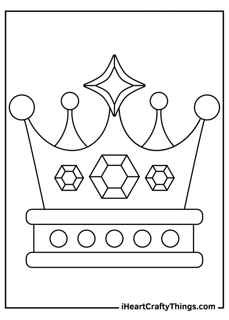 15 Crown Coloring Pages (100% Free Printables)