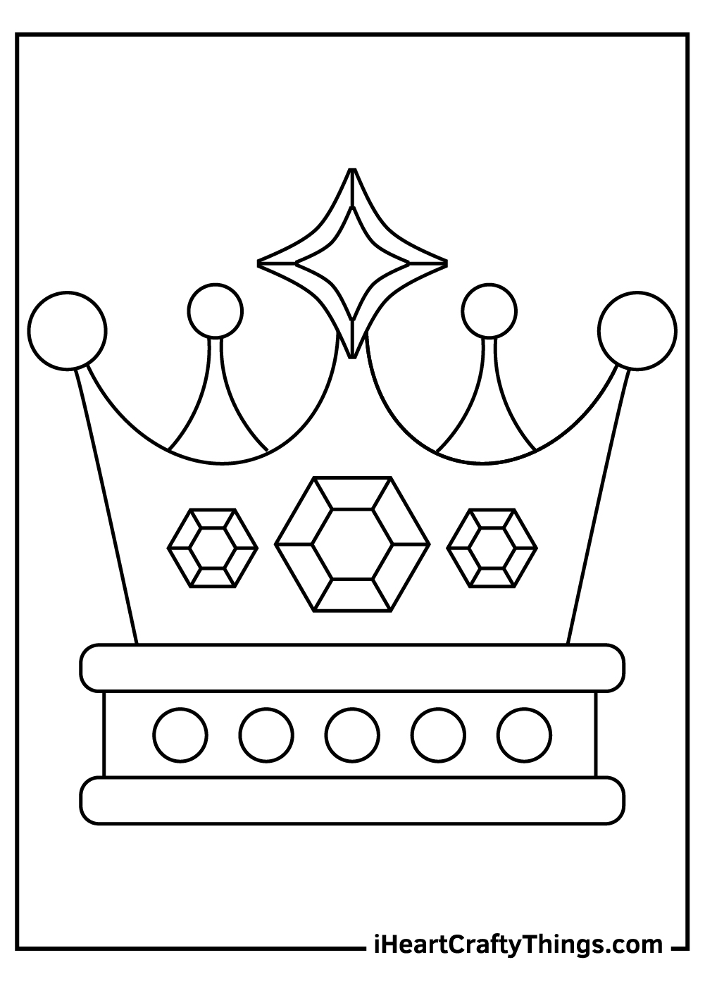 princess crown coloring pages for kids