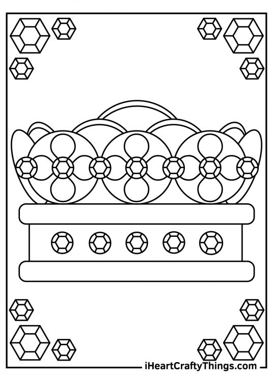 Picture featuring luxurious crown covered with several diamonds in various shapes and sizes