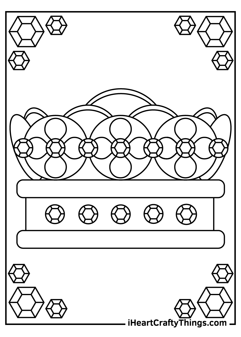 create a crown coloring pages printable