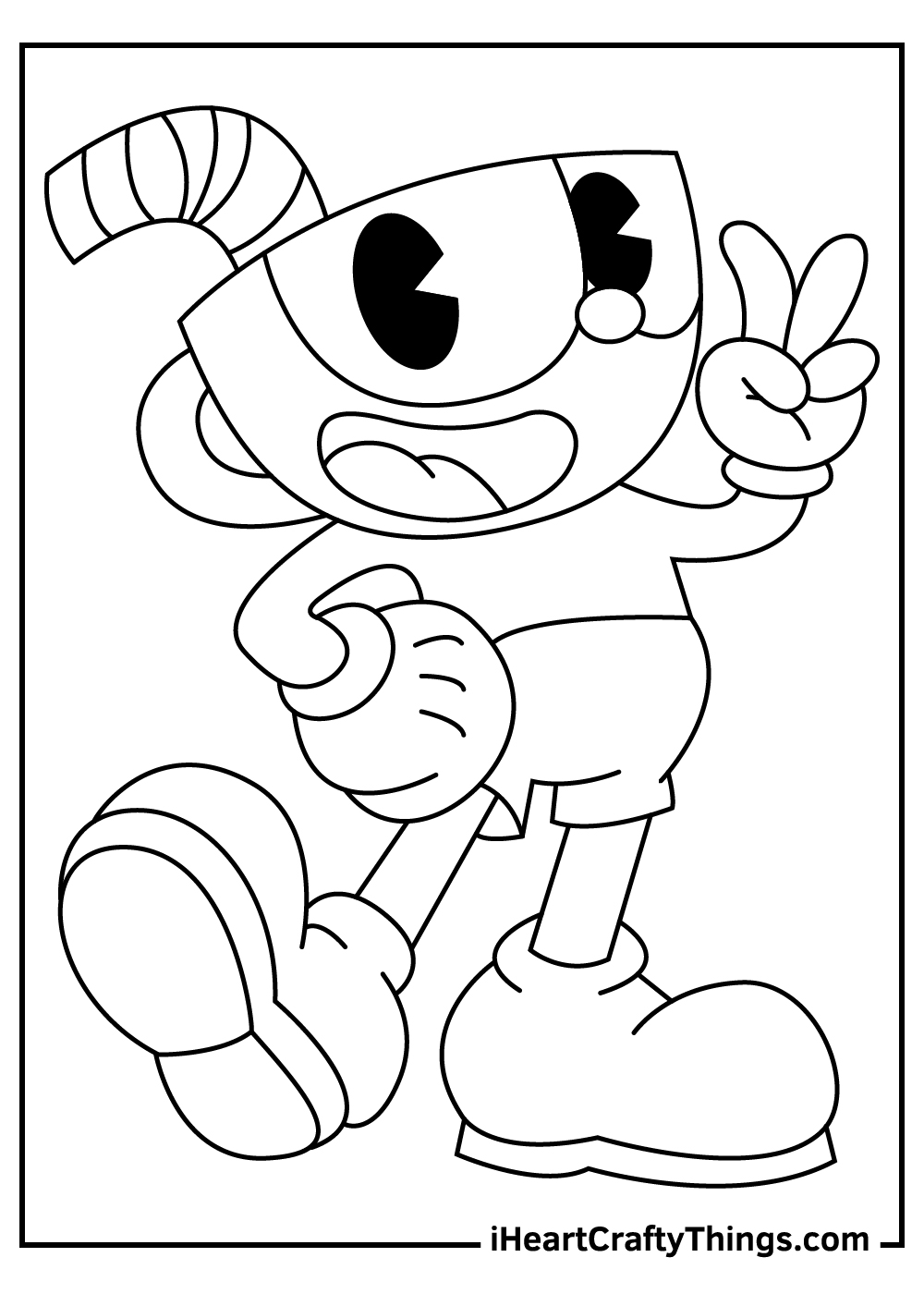 cuphead coloring page