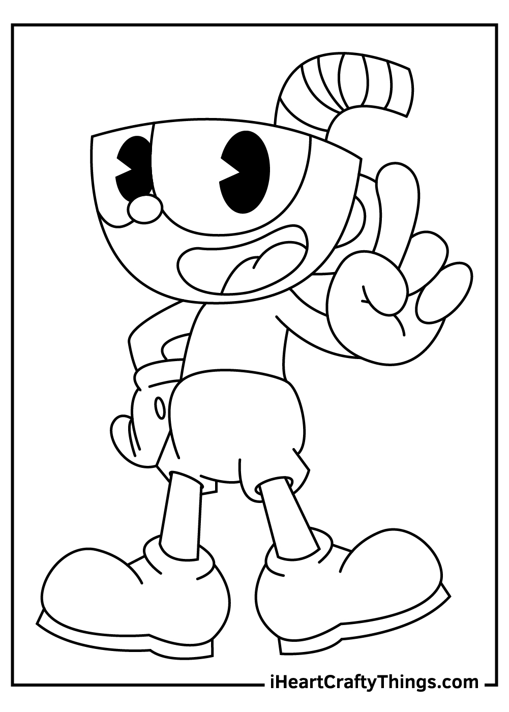 Cuphead Characters Coloring Page