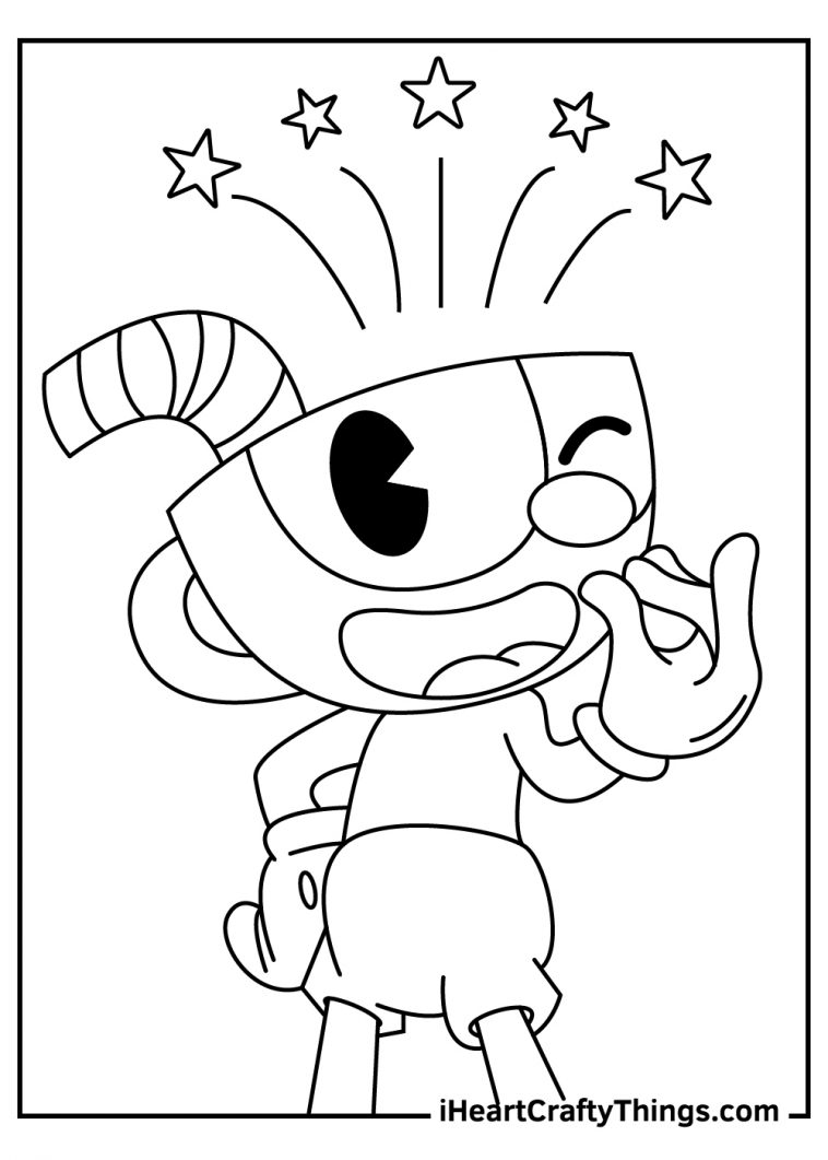 cuphead coloring page