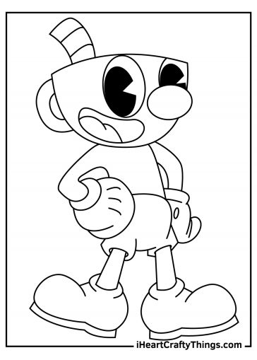 cuphead coloring pages online