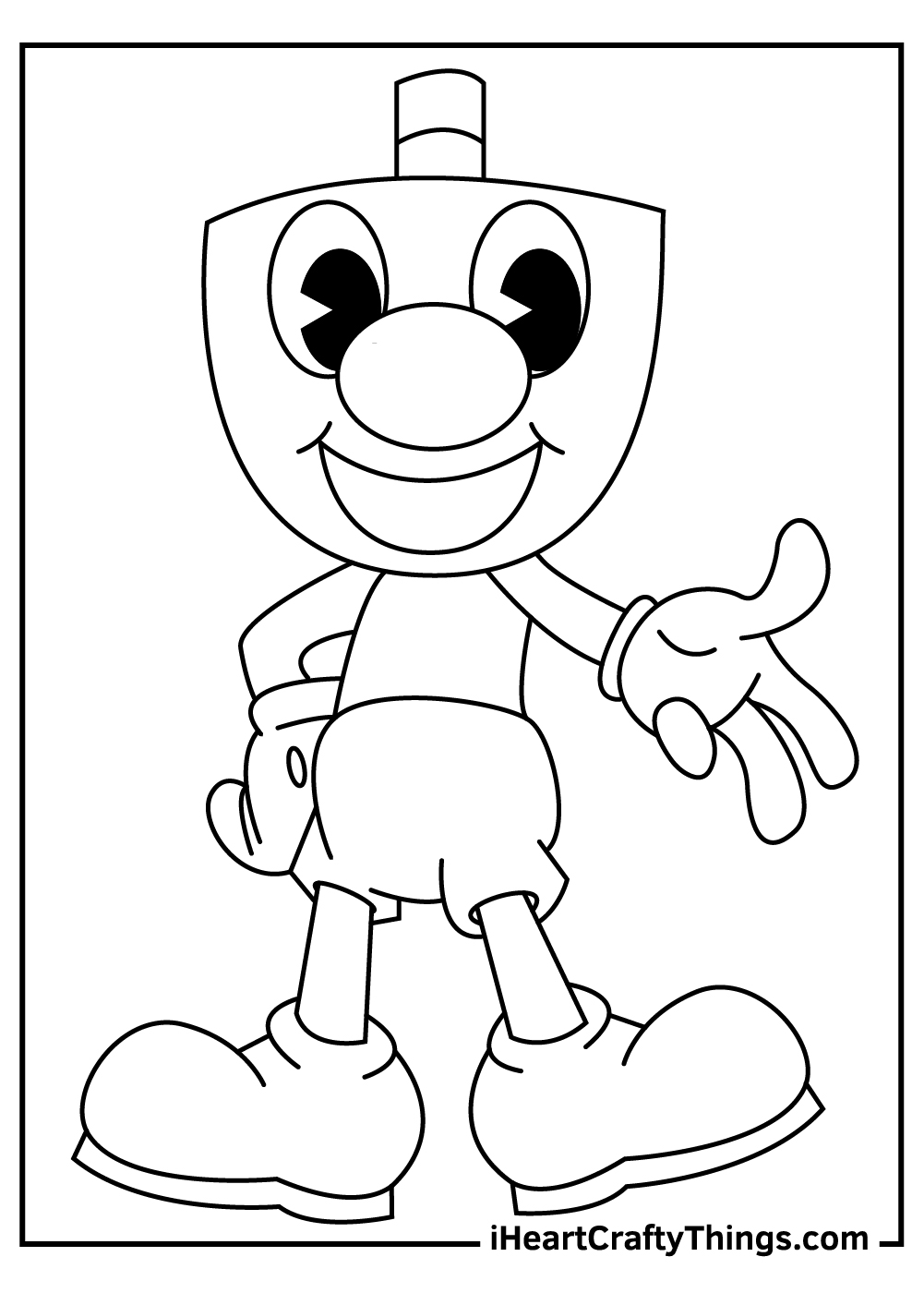 cuphead coloring page