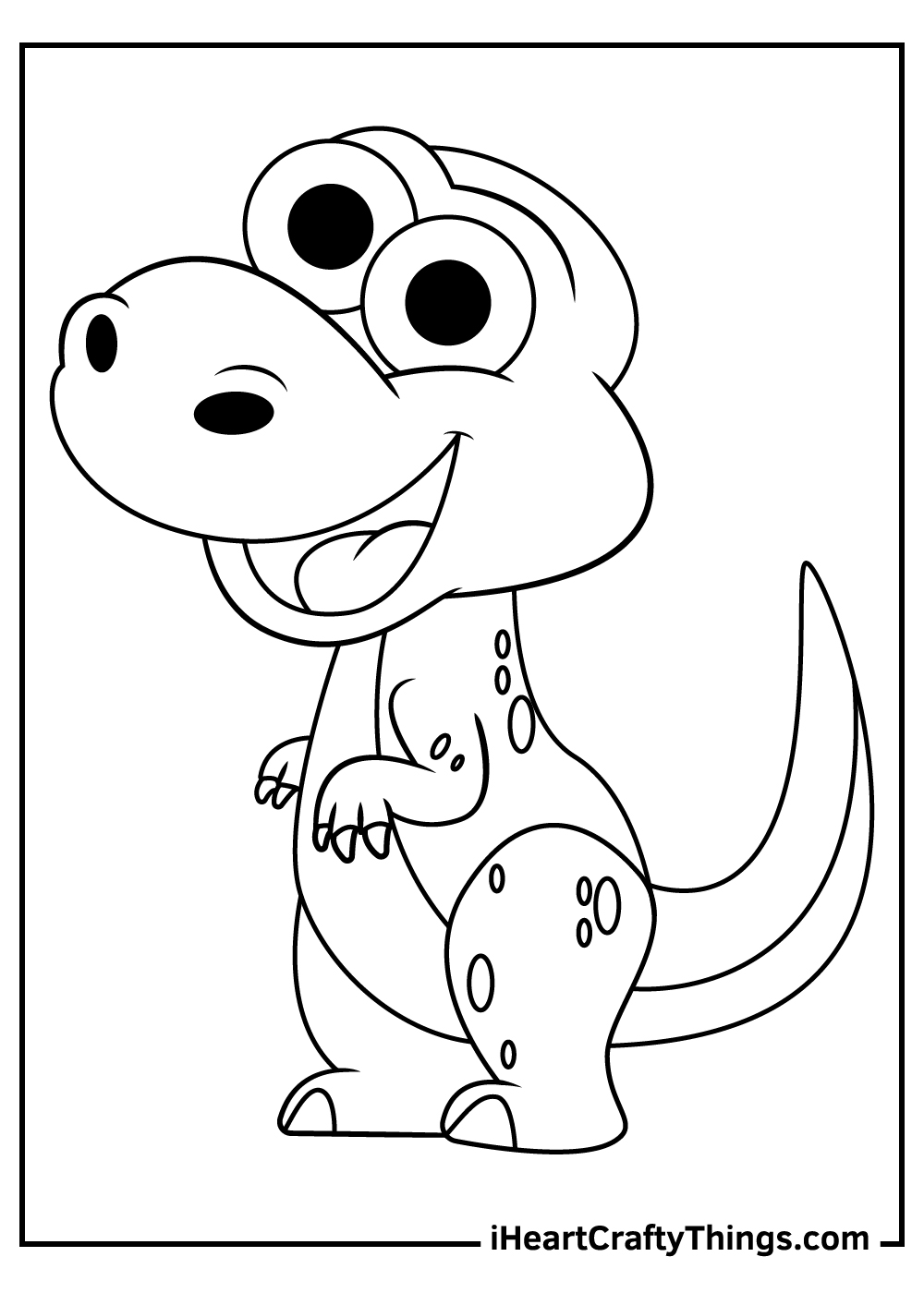 Cute Dinosaurs Coloring Pages free printable
