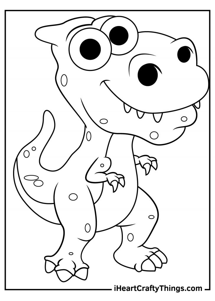 Cute Dinosaurs Coloring Pages (100% Free Printables)