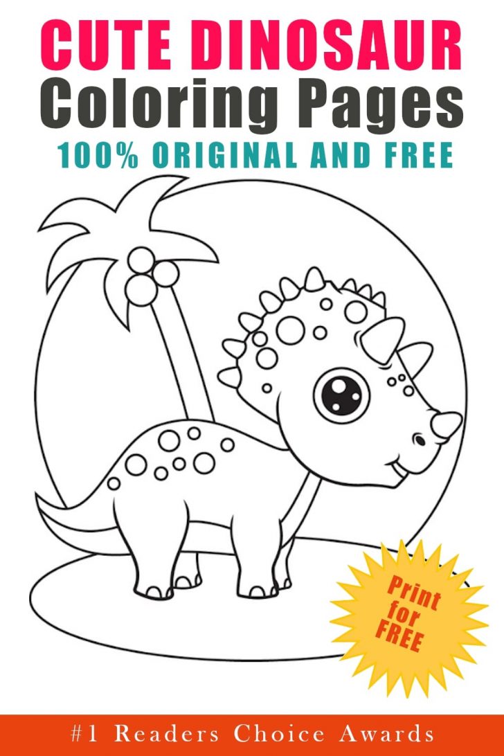 Cute Dinosaurs Coloring Pages (100% Free Printables)