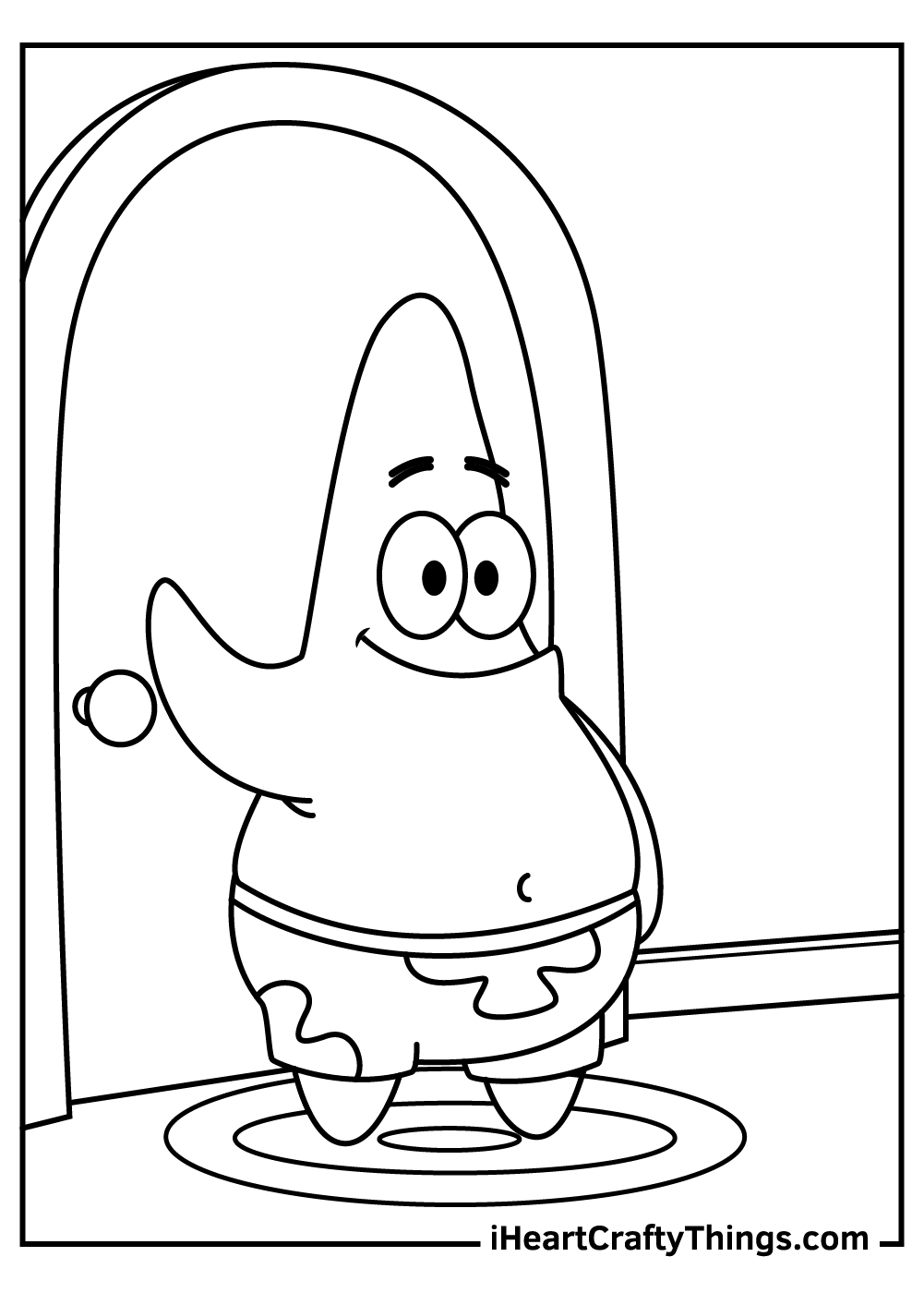 funny patrick coloring pages