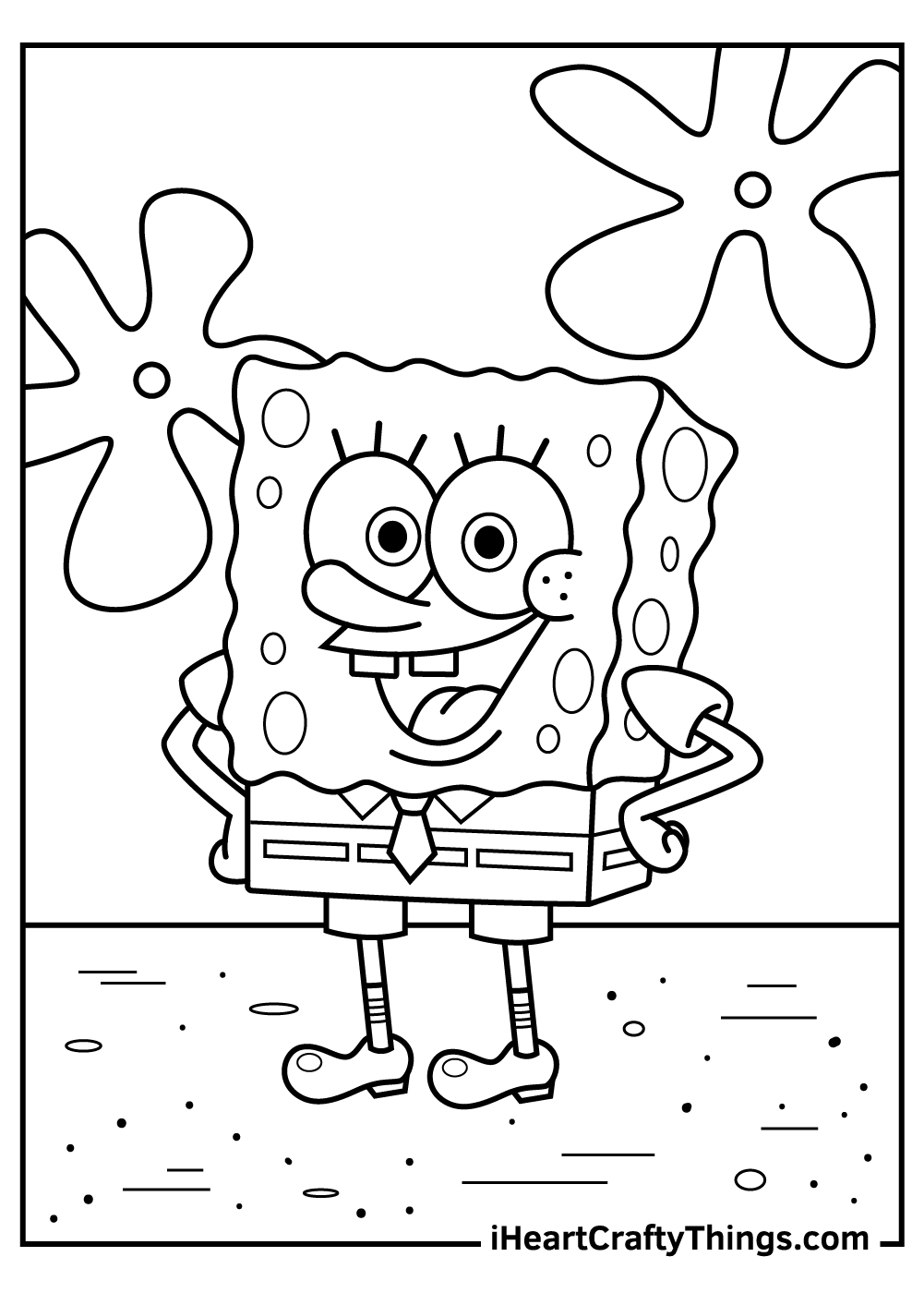 Cute SpongeBob Coloring Pages free printable