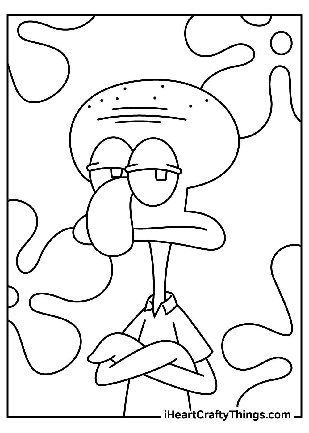 squidward tentacles spongebob coloring pages 